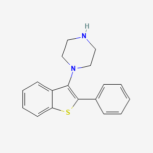 molecular formula C18H18N2S B8489802 1-(2-Phenyl-1-benzothiophen-3-yl)piperazine CAS No. 67447-68-1