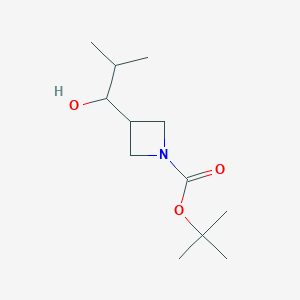 molecular formula C12H23NO3 B8489898 Tert-butyl 3-(1-hydroxy-2-methylpropyl)azetidine-1-carboxylate CAS No. 1257294-27-1