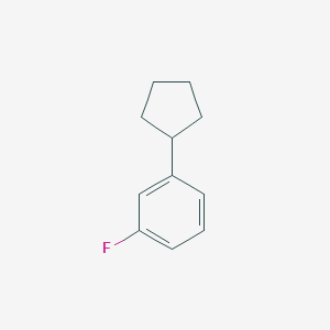 molecular formula C11H13F B8489914 1-Cyclopentyl-3-fluorobenzene 