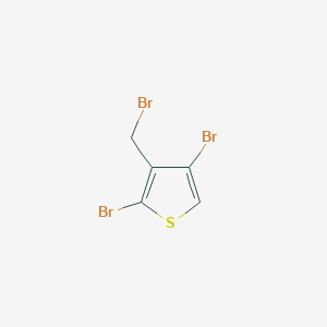molecular formula C5H3Br3S B8489962 2,4-Dibromo-3-(bromomethyl)thiophene 