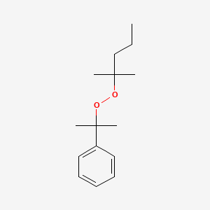 molecular formula C15H24O2 B8490079 {2-[(2-Methylpentan-2-yl)peroxy]propan-2-yl}benzene CAS No. 18350-33-9