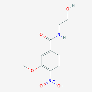 molecular formula C10H12N2O5 B8490248 N-(2-hydroxyethyl)-3-methoxy-4-nitrobenzamide 