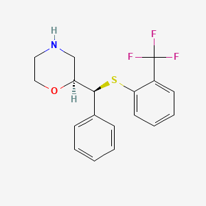 (2S)-2-((S)-Phenyl{[2-(trifluoromethyl)phenyl]thio}methyl)morpholine