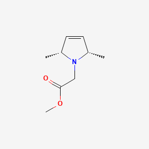 molecular formula C9H15NO2 B8490365 Methyl [(2R,5S)-2,5-dimethyl-2,5-dihydro-1H-pyrrol-1-yl]acetate CAS No. 81363-05-5