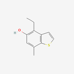 molecular formula C11H12OS B8490513 4-Ethyl-7-methyl-benzo[b]thiophen-5-ol 