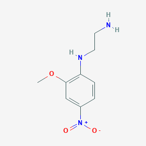 molecular formula C9H13N3O3 B8490517 4-nitro-2-methoxy-N-(beta-aminoethyl)aniline 