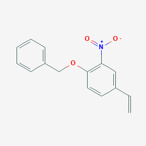molecular formula C15H13NO3 B8490746 Benzene, 4-ethenyl-2-nitro-1-(phenylmethoxy)- CAS No. 515152-69-9