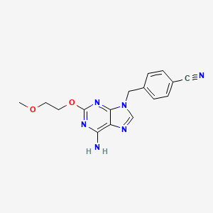 4-((6-amino-2-(2-methoxyethoxy)-9H-purin-9-yl)methyl)benzonitrile