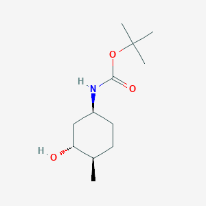 molecular formula C12H23NO3 B8491189 tert-butylN-[(1S,3R,4R)-3-hydroxy-4-methylcyclohexyl]carbamate 