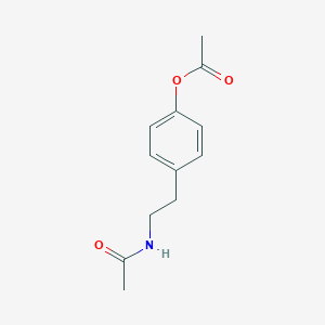 molecular formula C12H15NO3 B084913 Acetamide, N-[2-[4-(acetyloxy)phenyl]ethyl]- CAS No. 14383-56-3
