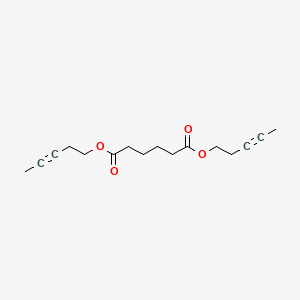 molecular formula C16H22O4 B8491352 Hexanedioic acid, di-3-pentynyl ester CAS No. 212384-96-8