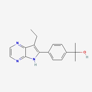2-(4-(7-Ethyl-5H-pyrrolo[2,3-b]pyrazin-6-yl)phenyl)propan-2-ol