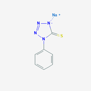molecular formula C7H5N4NaS B084918 sodium;1-phenyl-1,2,3-triaza-4-azanidacyclopent-2-ene-5-thione CAS No. 15052-19-4