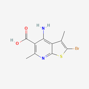 4-Amino-2-bromo-3,6-dimethylthieno[2,3-b]pyridine-5-carboxylic acid