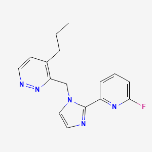Pyridazine,3-[[2-(6-fluoro-2-pyridinyl)-1h-imidazol-1-yl]methyl]-4-propyl-