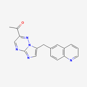 1-(7-(Quinolin-6-ylmethyl)imidazo[1,2-b][1,2,4]triazin-2-yl)ethanone