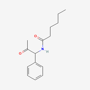 N-(2-Oxo-1-phenylpropyl)hexanamide