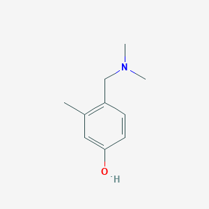 molecular formula C10H15NO B8491962 4-((Dimethylamino)methyl)-3-methylphenol 