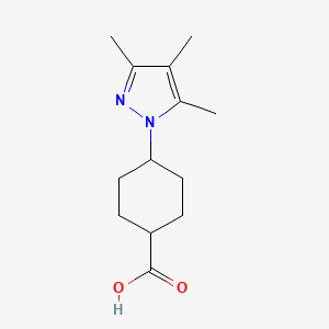 molecular formula C13H20N2O2 B8492213 trans-4-(3,4,5-Trimethyl-pyrazol-1-yl)-cyclohexanecarboxylic acid 