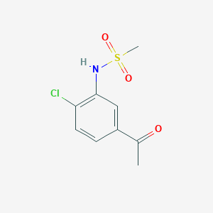 molecular formula C9H10ClNO3S B8492349 n-(5-Acetyl-2-chlorophenyl)methanesulfonamide CAS No. 79406-58-9