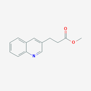 molecular formula C13H13NO2 B8492359 Methyl 3-(3-quinolinyl)propanoate 