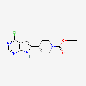 molecular formula C16H19ClN4O2 B8492378 tert-butyl 4-(4-chloro-7H-pyrrolo[2,3-d]pyrimidin-6-yl)-3,6-dihydropyridine-1(2H)-carboxylate 
