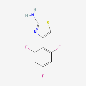molecular formula C9H5F3N2S B8492560 4-(2,4,6-Trifluorophenyl)thiazol-2-amine 