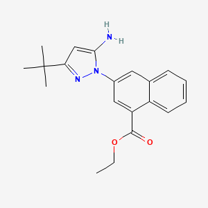 ethyl 3-(5-amino-3-t-butyl-1H-pyrazol-1-yl)-1-naphthoate