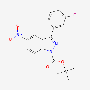 1h-Indazole-1-carboxylic acid,3-(3-fluorophenyl)-5-nitro-,1,1-dimethylethyl ester