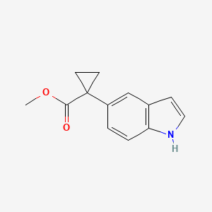 molecular formula C13H13NO2 B8492760 methyl 1-(1H-indol-5-yl)cyclopropanecarboxylate 