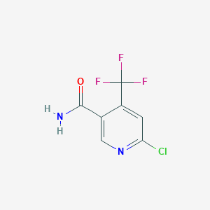 molecular formula C7H4ClF3N2O B8492767 6-Chloro-4-(trifluoromethyl)nicotinamide 