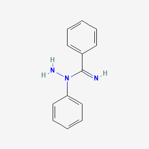 molecular formula C13H13N3 B8492778 N-Phenylbenzenecarboximidohydrazide CAS No. 2038-98-4