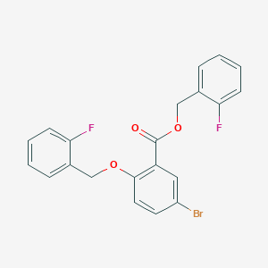 molecular formula C21H15BrF2O3 B8492861 2-Fluorobenzyl 5-bromo-2-[(2-fluorobenzyl)oxy]benzoate 