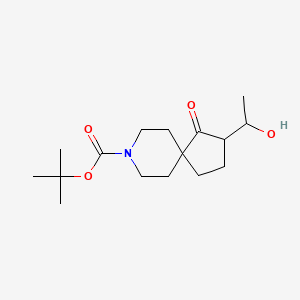 tert-Butyl 2-(1-hydroxyeth-1-yl)-1-oxo-8-azaspiro[4.5]decane 8-carboxylate