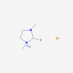 1H-Imidazolium, 2-fluoro-4,5-dihydro-1,3-dimethyl-, bromide (1:1)