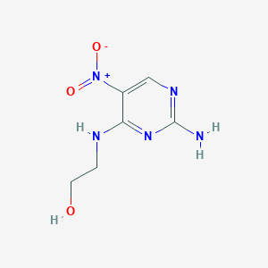 molecular formula C6H9N5O3 B8492931 2-((2-Amino-5-nitropyrimidin-4-yl)amino)ethan-1-ol 