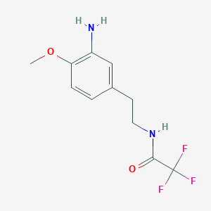 molecular formula C11H13F3N2O2 B8492969 N-[2-(3-Amino-4-methoxyphenyl)ethyl]-2,2,2-trifluoroacetamide CAS No. 81654-49-1