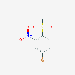 molecular formula C7H6BrNO4S B8493061 4-Bromo-1-methanesulfonyl-2-nitro-benzene 