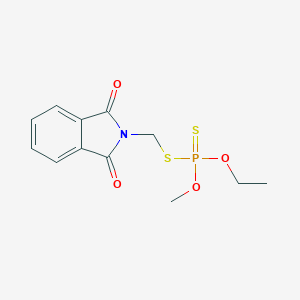 molecular formula C12H14NO4PS2 B084931 S-((1,3-Dihydro-1,3-dioxo-2H-isoindol-2-yl)methyl) O-ethyl O-methyl phosphorodithioate CAS No. 13104-29-5