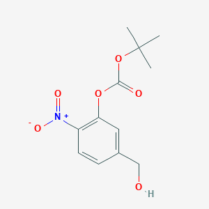 molecular formula C12H15NO6 B8493109 Tert-butyl (5-hydroxymethyl-2-nitrophenyl) carbonate 