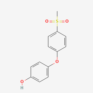 molecular formula C13H12O4S B8493120 Phenol, 4-(4-(methylsulfonyl)phenoxy)- CAS No. 80622-22-6