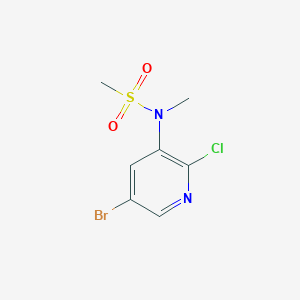 molecular formula C7H8BrClN2O2S B8493255 N-(5-bromo-2-chloropyridin-3-yl)-N-methylmethanesulfonamide 