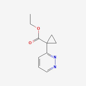 molecular formula C10H12N2O2 B8493303 Ethyl 1-(pyridazin-3-yl)cyclopropanecarboxylate 