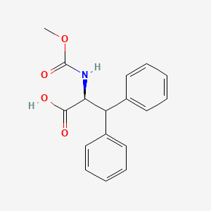 molecular formula C17H17NO4 B8493330 (S)-2-Benzhydryl-3-methoxy-3-oxopropanoic acid 