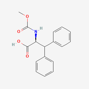 molecular formula C17H17NO4 B8493330 (S)-2-methoxycarbonylamino-3,3-diphenyl-propionic acid 