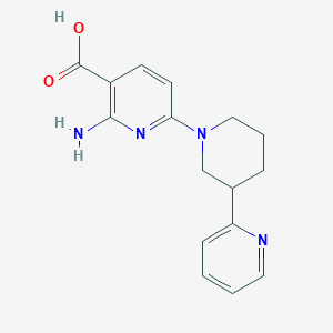 2-Amino-6-(3-(pyridin-2-yl)piperidin-1-yl)nicotinic acid
