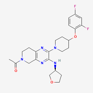 (S)-1-(2-(4-(2,4-difluorophenoxy)piperidin-1-yl)-3-(tetrahydrofuran-3-ylamino)-7,8-dihydropyrido[3,4-b]pyrazin-6(5H)-yl)ethanone