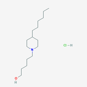 4-n-Hexyl-1-(5-hydroxypentyl)piperidine hydrochloride