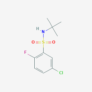 molecular formula C10H13ClFNO2S B8493676 N-tert-butyl-5-chloro-2-fluorobenzenesulfonamide 