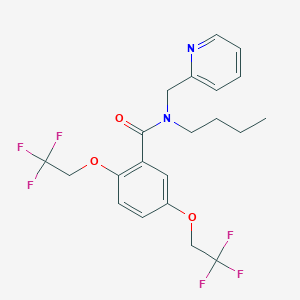 N-Butyl-N-[(pyridin-2-yl)methyl]-2,5-bis(2,2,2-trifluoroethoxy)benzamide
